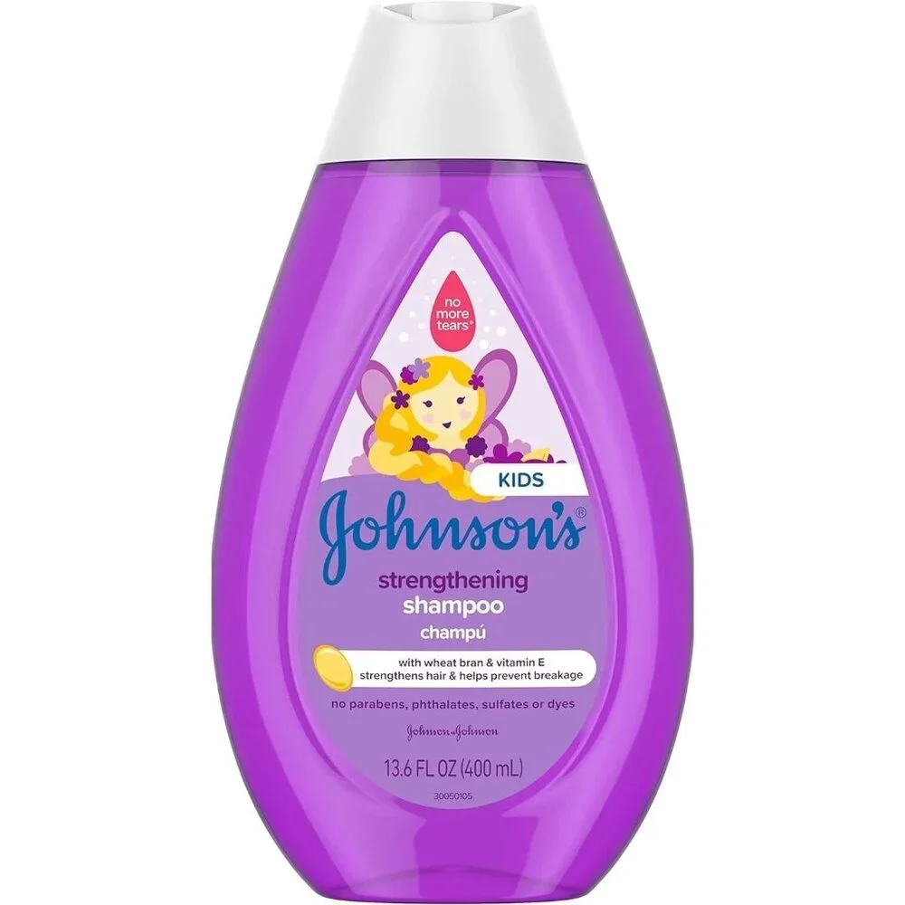 Johnson's Strengthening Kids Shampoo - 13.6 Fl Oz, Hypoallergenic & Tear-Free